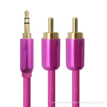 Audio Cable with High-end Metal Shell Nylon Braiding